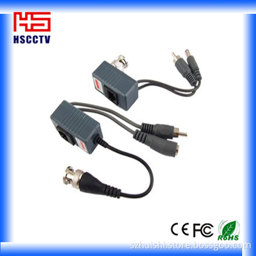 2PCS Video DC Power RCA Audio Transceiver Balun CCTV BNC